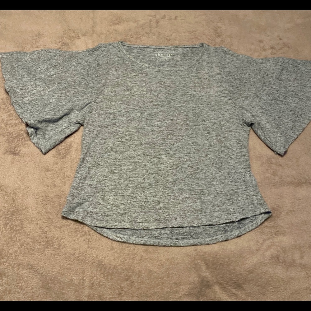 COLD SHOULDER Light Blue Shirt
